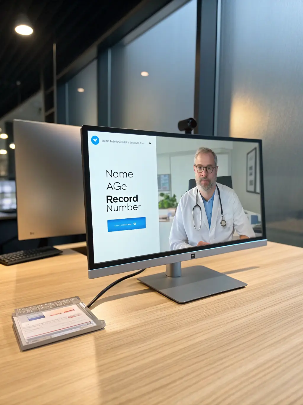 A futuristic medical device or a telemedicine setup, illustrating HealthTech advancements, with a focus on remote patient monitoring and digital healthcare solutions, reflecting Valterra Investment Group's investment in healthcare technology.